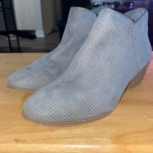 Grey womens ankle booties